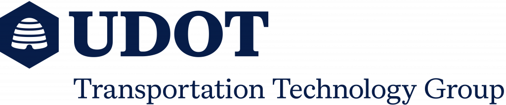 Logo reading "UDOT Transportation Technology Group"